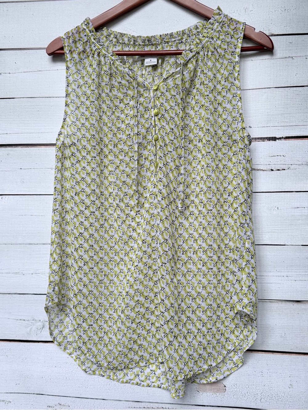 Liz Claiborne Lime Green Printed Sleeveless Camisole